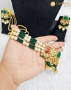 Lushkara Royal Green Kundan Choker Set