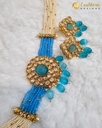 Lushkara Blue Elegance Kundan Choker Set