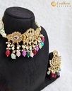 Lushkara Multicolor Kundan Necklace Set