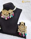 Lushkara Multicolor Kundan Necklace Set