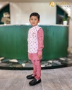 Lushkara Pink and White Kids' Kurta Set