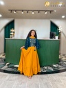 Lushkara Green and Yellow Girls' Lehenga Set