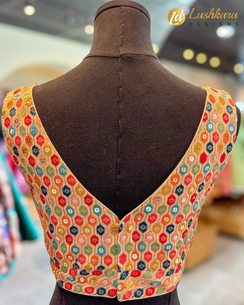 Lushkara Multicolored Embroidered Blouse