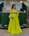 Lushkara Vibrant Neon Green Lehenga