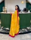 Lushkara Sunshine Yellow Saree