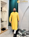 Lushkara Men's Yellow Kurta: Radiate Festive Vibes