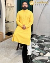 Lushkara Men's Yellow Kurta: Radiate Festive Vibes