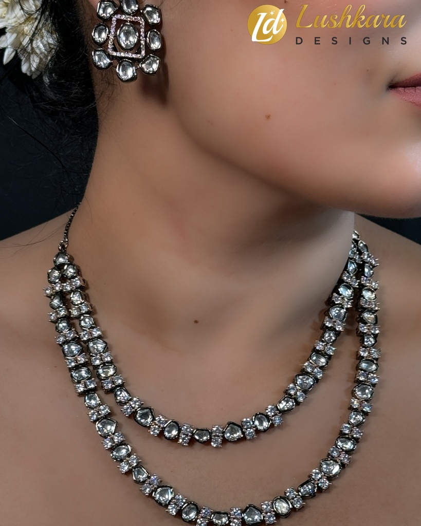 Lushkara Crystal Grace Neckset: Understated Elegance