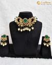 Lushkara Royal Green Kundan Choker Set