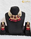 Lushkara Ruby Teardrop Kundan Choker Set