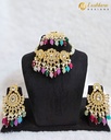 Lushkara Multicolor Kundan Necklace Set