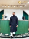 Lushkara Black Sequin Kurta for Men