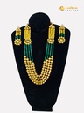 Lushkara Emerald Kundan Long Necklace Set