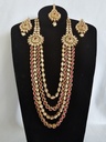 Lushkara Kundan Pendent Necklace with Pink Beads Necklace Set