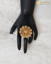 Lushkara Delicate Pink Kundan Floral Ring