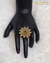 Lushkara Intricate Gold Floral Ring