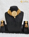 Lushkara Radiant Gold Kundan Choker Set