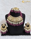 Lushkara Regal Plum Kundan Pearl Choker Set