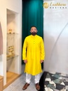 Lushkara Men's Vibrant Yellow Kurta Set