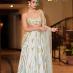 Lushkara Baby Blue Raw Silk Full Handwork Lehenga with Sleveless Blouse and Dupatta