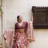 Lushkara Banarasi Silk Lehenga Russsian Silk Blouse and Dupatta with Heavy Laces & Latkans (DARK) - Image 3
