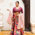 Lushkara Banarasi Silk Lehenga Russsian Silk Blouse and Dupatta with Heavy Laces & Latkans (DARK)