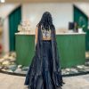 Lushkara Black and Silver Embroidered Lehenga Set - Image 3