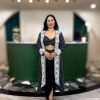 Lushkara Black and White Embroidered Saree