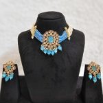 Lushkara Blue Elegance Kundan Choker Set