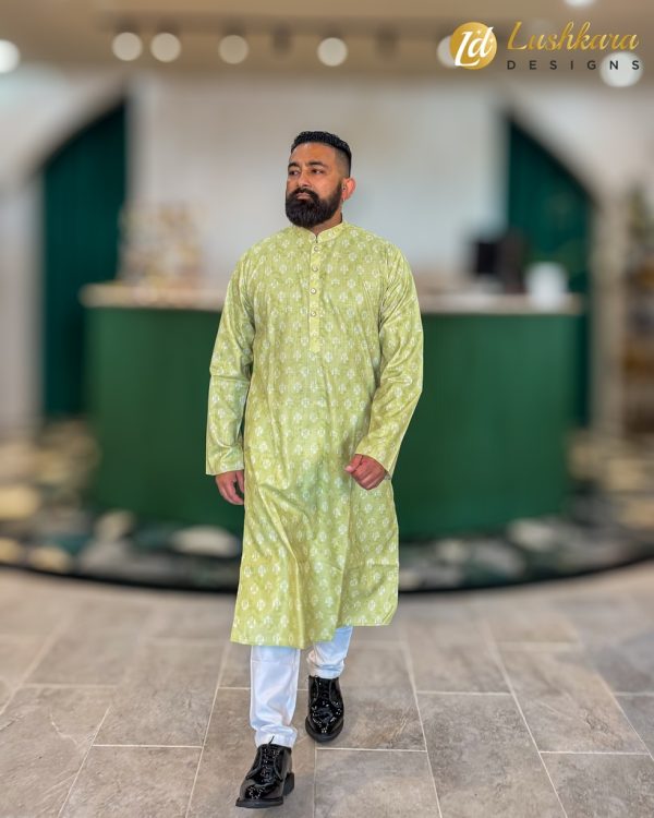 Lushkara Elegant Green Kurta - Image 2