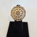 Lushkara Elegant Traditional Kundan Floral Ring