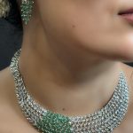 Lushkara Emerald Grace Neckset: Elegance Redefined