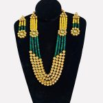 Lushkara Emerald Kundan Long Necklace Set