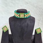 Lushkara Emerald Square Kundan Choker Set