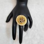 Lushkara Enamel Filigree Gold Gemstone Ring