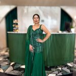 Lushkara Enchanting Emerald Green Sharara Set