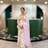 Lushkara Floral Fusion Outfit with Pink Dupatta - Image 2