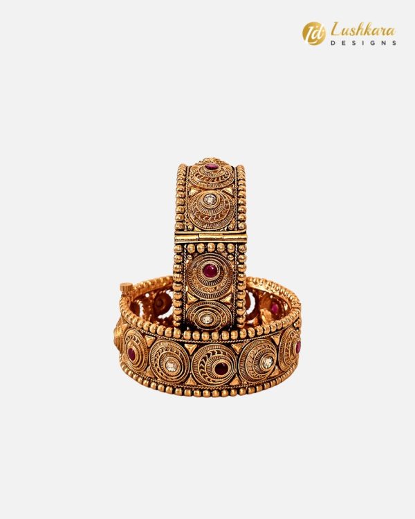 Lushkara Gold Kada Bangle - Image 2