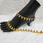 Lushkara Gold Leaf Dangle Anklets