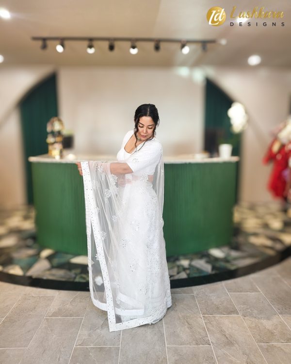 Lushkara Ivory Elegance Lehenga - Image 3