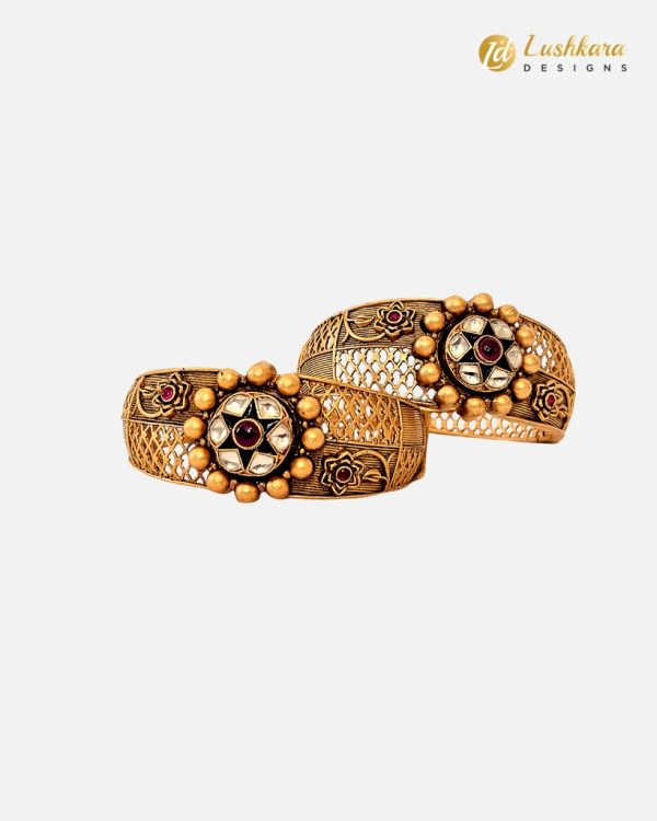 Lushkara Kundan Cuff Bracelet