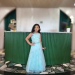 Lushkara Light Blue Girls' Lehenga Set