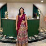 Lushkara Maroon and Multicolor Embroidered Lehenga Set