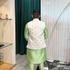 Lushkara Men's Mint Green Achkan: Fresh & Regal - Image 4