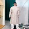 Lushkara Men's Regal Cream Sherwani - Image 3