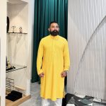 Lushkara Men's Yellow Kurta: Radiate Festive Vibes