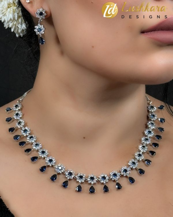 Lushkara Midnight Bloom Neckset: Subtle Sophistication