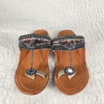 Lushkara Multi-Color Beaded Kolhapuri Sandals with Tassels