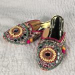 Lushkara Multicolor Beaded Ethnic Slip-On Shoes