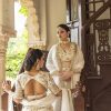 Lushkara Off White Heavy Sequine Cotton Lehenga - Image 4